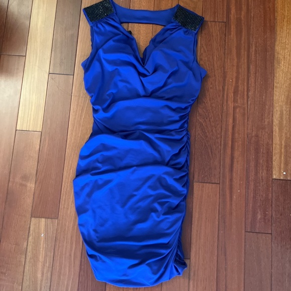 Royal blue cocktail dress - Picture 2 of 4